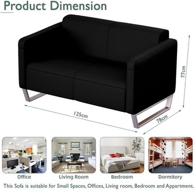 Loop 2850 Two Seater Sofa Black PU