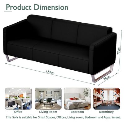 Loop 2850 Two Seater Sofa Black PU