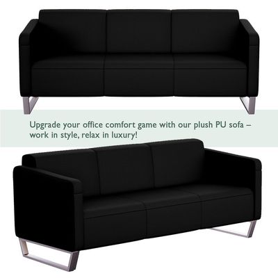 Loop 2850 Two Seater Sofa Black PU