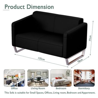 Loop 2850 Three Seater Sofa Black PU