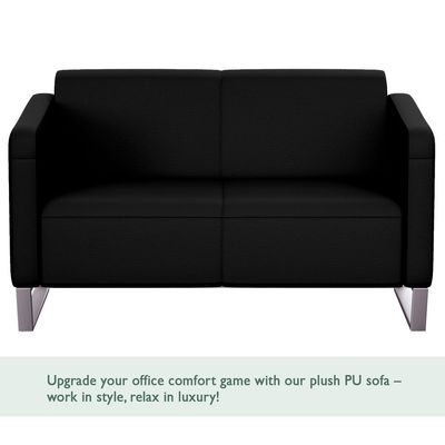 Loop 2850 Three Seater Sofa Black PU