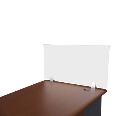 Mahmayi Deler Desktop Mounted Privacy Panel Divider Panels with 2 Clips for Student, Call Centers, Offices, Libraries, Classrooms- Removable Sound Absorbing Desk Partition Board(75 CM, White)