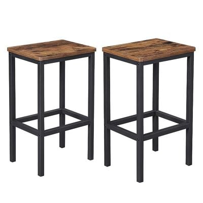 Vasagle LBC65X Vintage Style Rustic Brown Bar Stools - Set of 2 by Mahmayi