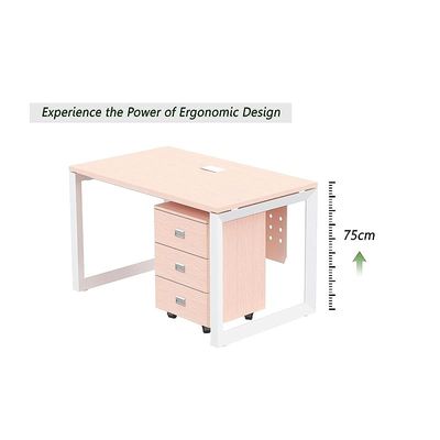 Mahmayi Vorm 136-16 Modern Workstation - Multi-Functional MDF Desk with Smart Cable Management, Secure & Robust - Ideal for Home and Office Use (With Mobile Drawer)(160cm, Oak)