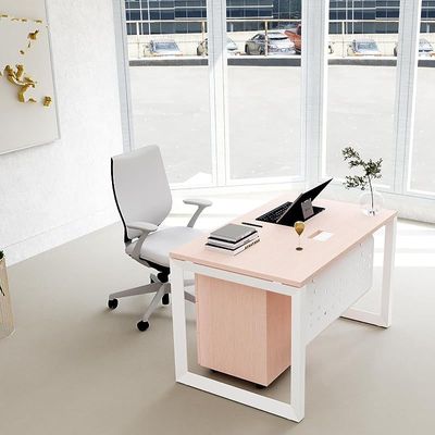 Mahmayi Vorm 136-14 Modern Workstation - Multi-Functional MDF Desk with Smart Cable Management, Secure & Robust - Ideal for Home and Office Use (With Mobile Drawer)(140cm, Oak)