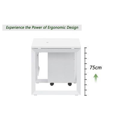 Mahmayi Vorm 136-18 Modern Workstation - Multi-Functional MDF Desk with Smart Cable Management, Secure & Robust - Ideal for Home and Office Use (With Mobile Drawer)(180cm, White)