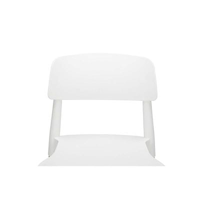 Mahmayi TJ HYL-088 PP Chair with Wooden Legs for Indoor, Outdoor & Dining Chair - White