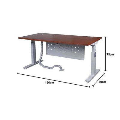 Lift-12 Electronic Height Adjustable Modern Desk - Elegant and Modern Ergonomic Office Desk with Adjustable Height Feature and Heavy Duty Fram (Apple Cherry, Width: 160cm)