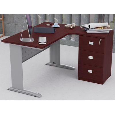 Stazion Modern Office Workstation Desk (120cm, Apple Cherry)