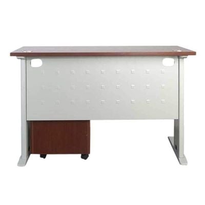 Stazion 1260 Modern Office Desk With Drawers (120Cm) (With Drawers, Apple Cherry)