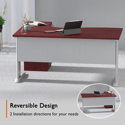 Stazion 1612 Modern Office Workstation Apple Cherry