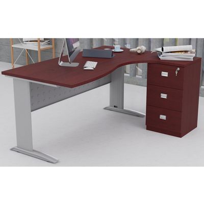 Stazion Modern Office Workstation Desk (160cm, Apple Cherry)