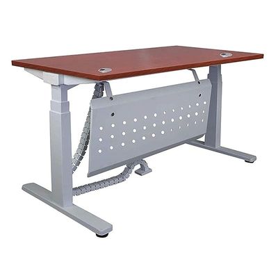 Lift-12 Electronic Height Adjustable Modern Desk - Elegant and Modern Ergonomic Office Desk with Adjustable Height Feature and Heavy Duty Fram (Apple Cherry, Width: 120cm)