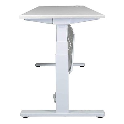 Lift-12 Electronic Height Adjustable Modern Desk - Elegant and Modern Ergonomic Office Desk with Adjustable Height Feature and Heavy Duty Fram (White, Width: 140cm)