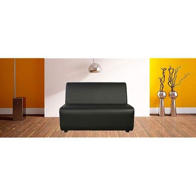 Mahmayi Coco Two-Seater Black Sofa - Customizable, Premium Quality, Living Room Furniture, Comfortable Seating (2-Seater, Black)