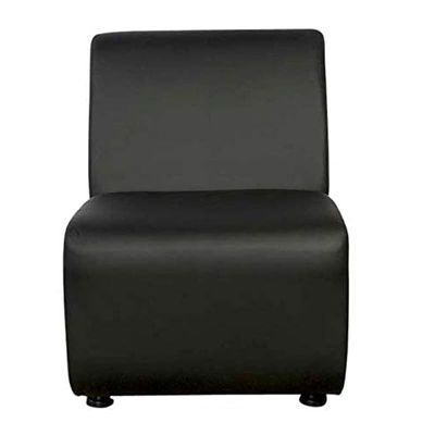 Mahmayi Coco Single-Seater Black Sofa - Customizable, Premium Quality, Living Room Furniture, Comfortable Seating (1-Seater, Black)