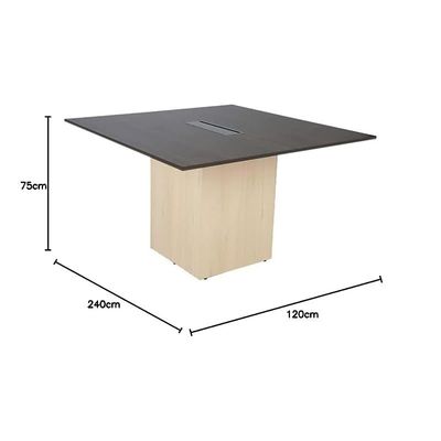 Projekt 7 Rec 240 8 Seater Square Modular Conference Table Walnut