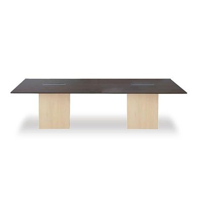 Projekt 7 Rec 360 12 Seater Square Modular Conference Table Walnut