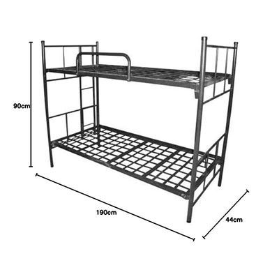 Mahmayi Ocel 513 Bunk Bed, Black, OCEL513BB, Modern Space-Saving Design, Sturdy Metal Frame & Easy Assembly - Ideal for Kids, Teens & Adults - Bedroom Furniture