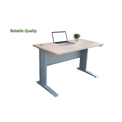 Stazion 1260 Modern Office Desk With Drawers (120Cm) (Without Drawers, Oak)