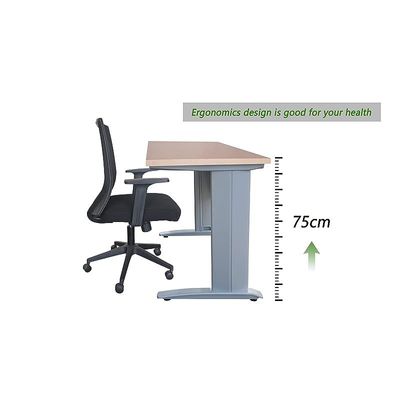 Stazion 1260 Modern Office Desk With Drawers (120Cm) (Without Drawers, Oak)