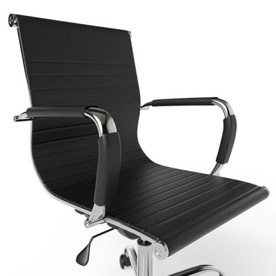 Ultimate 031L Eames Replica Ribbed PU Chrome Lowback Chair