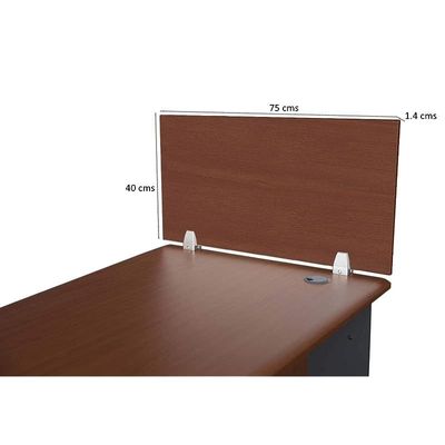 Mahmayi Deler Desktop Mounted Privacy Panel Divider Panels with 2 Clips for Student, Call Centers, Offices, Libraries, Classrooms- Removable Sound Absorbing Desk Partition Board(75 CM, Apple Cherry)