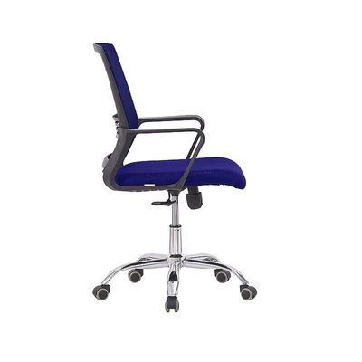 Sleekline 69001C Visitors Chair mesh (Without Headrest, Blue), Mahmayi, Home Office Desk Chairs, 690033_Lowback _Blue