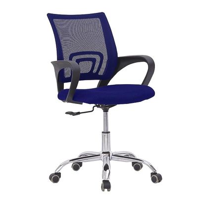 69001 Executive Mesh Chair, Ergonomic Height Adjustable Swivel Desk Chair with Lumbar Support Backrest for Computer Workstation Home Office - (Low Back Task Chair Blue)