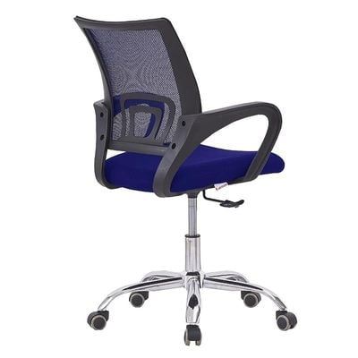 69001 Executive Mesh Chair, Ergonomic Height Adjustable Swivel Desk Chair with Lumbar Support Backrest for Computer Workstation Home Office - (Low Back Task Chair Blue)