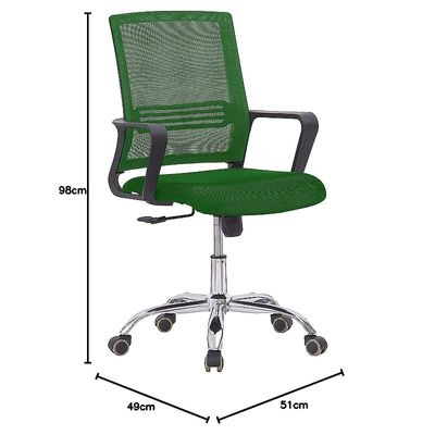 Sleekline 690033 Task Chair Green Mesh