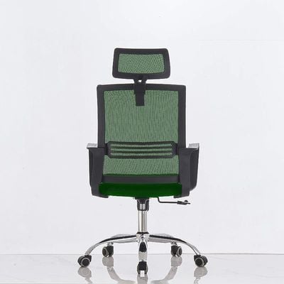 Sleekline 690033 Task Chair Green Mesh with Headrest