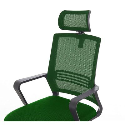 Sleekline 690033 Task Chair Green Mesh with Headrest