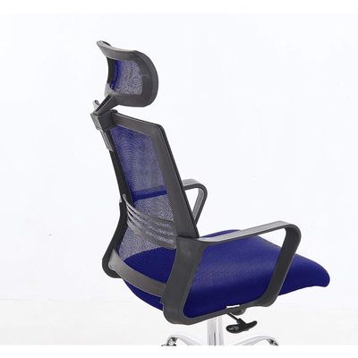 Desk Chair for Home Office Computer Workstation (Headrest Chair Blue)