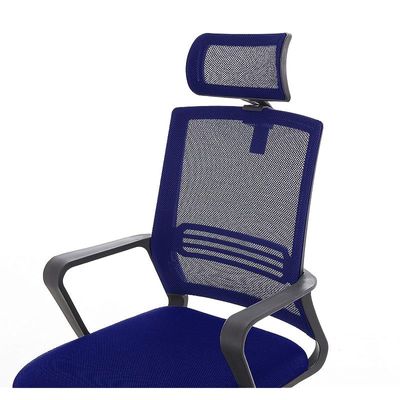 Sleekline 690033 Task Chair Blue Mesh with Headrest