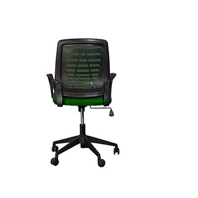 Sleekline 1004 Task Chair Mesh - Swivel Castor Wheel Office Chair With Padded Breathable Seat and Lift Mechanism For Height Adjustment (Green)