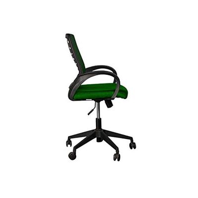 Sleekline 1004 Task Chair Mesh - Swivel Castor Wheel Office Chair With Padded Breathable Seat and Lift Mechanism For Height Adjustment (Green)