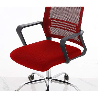 Sleekline 690033 Task Chair Red Mesh with Headrest