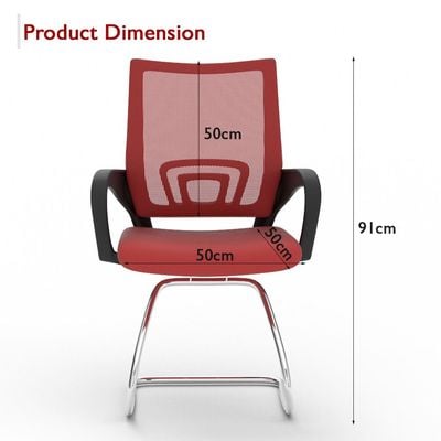 69001C Visitor Chair, Modern Medium Back Desk Chairs for Home Office Computer Workstation (Green, Visitor Chair)