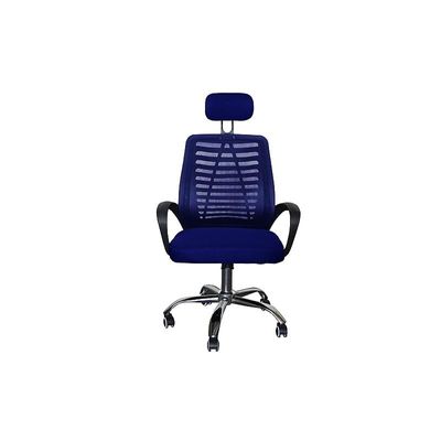 Sleekline 1004 Task Chair Mesh - Swivel Castor Wheel Office Chair With Padded Breathable Seat and Lift Mechanism For Height Adjustment (Blue)