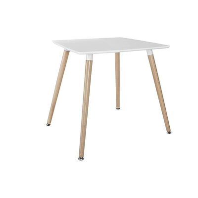 Mahmayi Cenare Modern White Dining Table - Sleek Kitchen Table for Home, Office, or Dining Room - Contemporary Design Enhances Any Space - Sturdy and Stylish Furniture Option (80 X 80)
