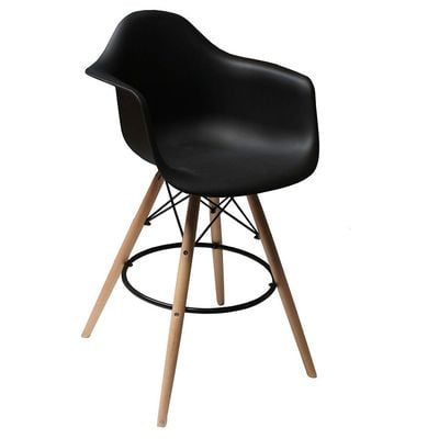 Adjustable Bar Stool for Home Bar Use (Pack of 1, Eames Arm Black)