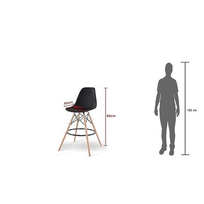 Modern Home Bar Stool Black (Set of Two)