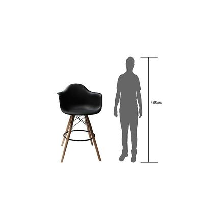 Ultimate Eames Style DAW ArmChair Bar Stool (Set of Two)