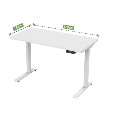 Electric Height Adjustable Standing Desk, 48" Sit Stand Up Computer Desk Workstation for Home Office (White Frame/White Desktop, 48 x 24 inch)