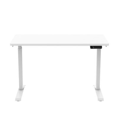 Electric Height Adjustable Standing Desk, 48" Sit Stand Up Computer Desk Workstation for Home Office (White Frame/White Desktop, 48 x 24 inch)