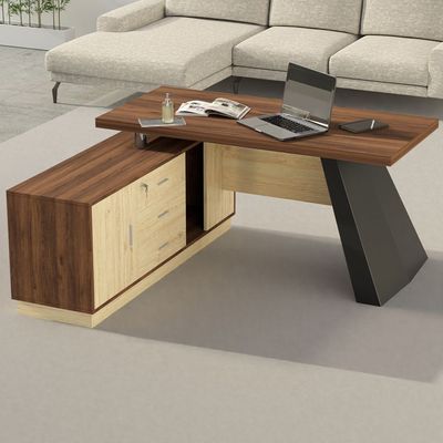 Elegante 191-16 Modern Executive Desk Dark Walnut