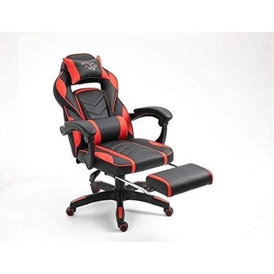 High Back Video Gaming Chair PU Leatherette (Red-Black)