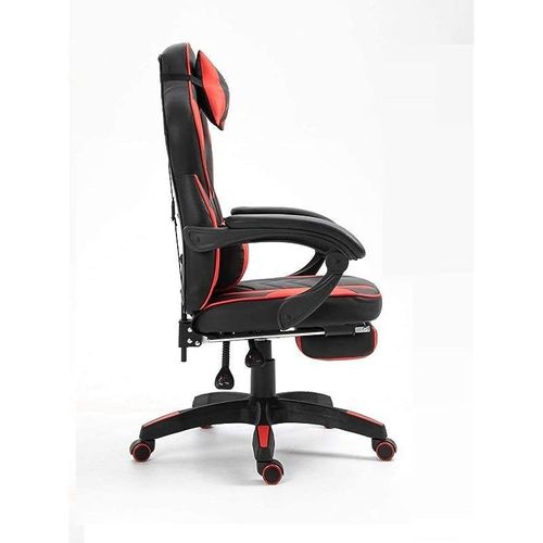 High Back Video Gaming Chair PU Leatherette (Red-Black)