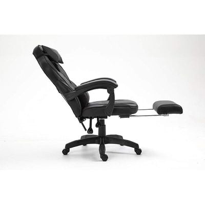 High Back Video Gaming Chair PU Leatherette (Black)